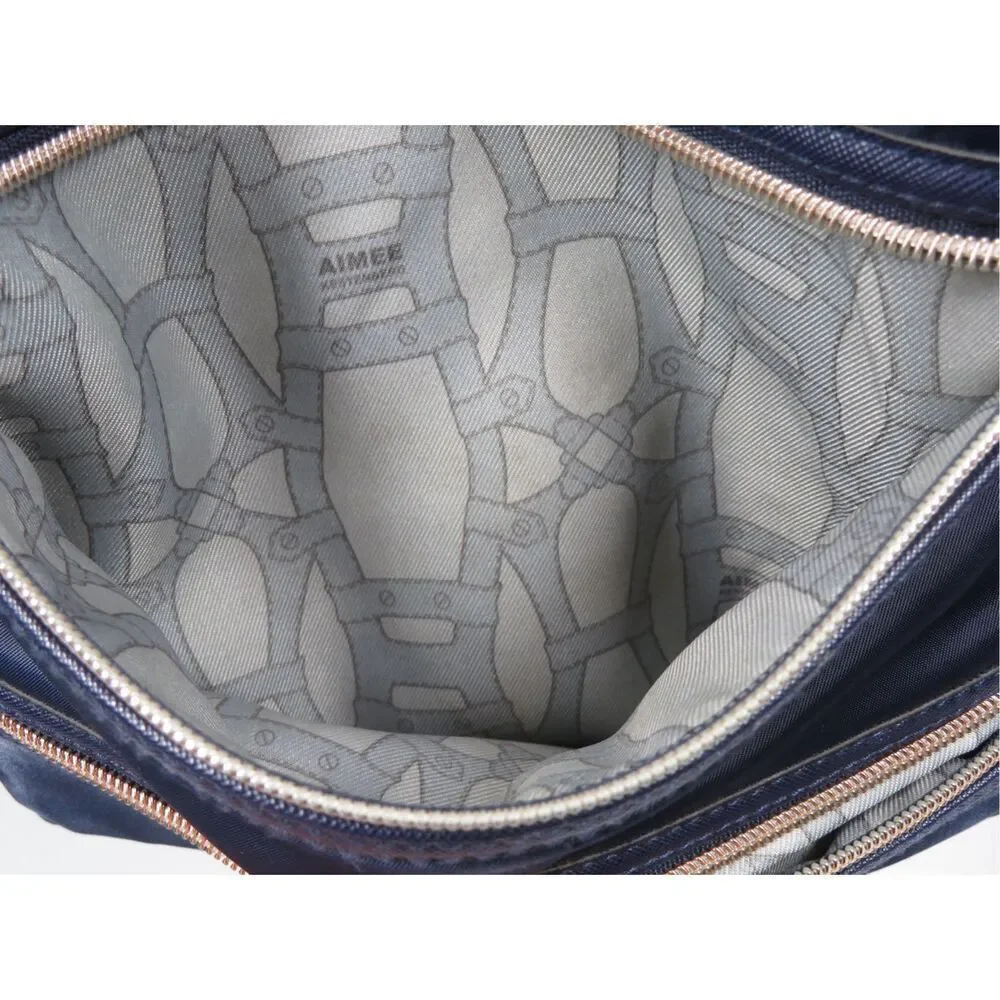 Aimee Kestenberg Marseille Backpack Navy Blue Nylon Travel